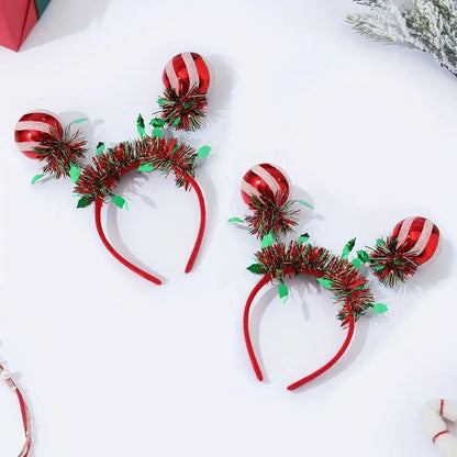 Christmas headband decoration deer horn bell